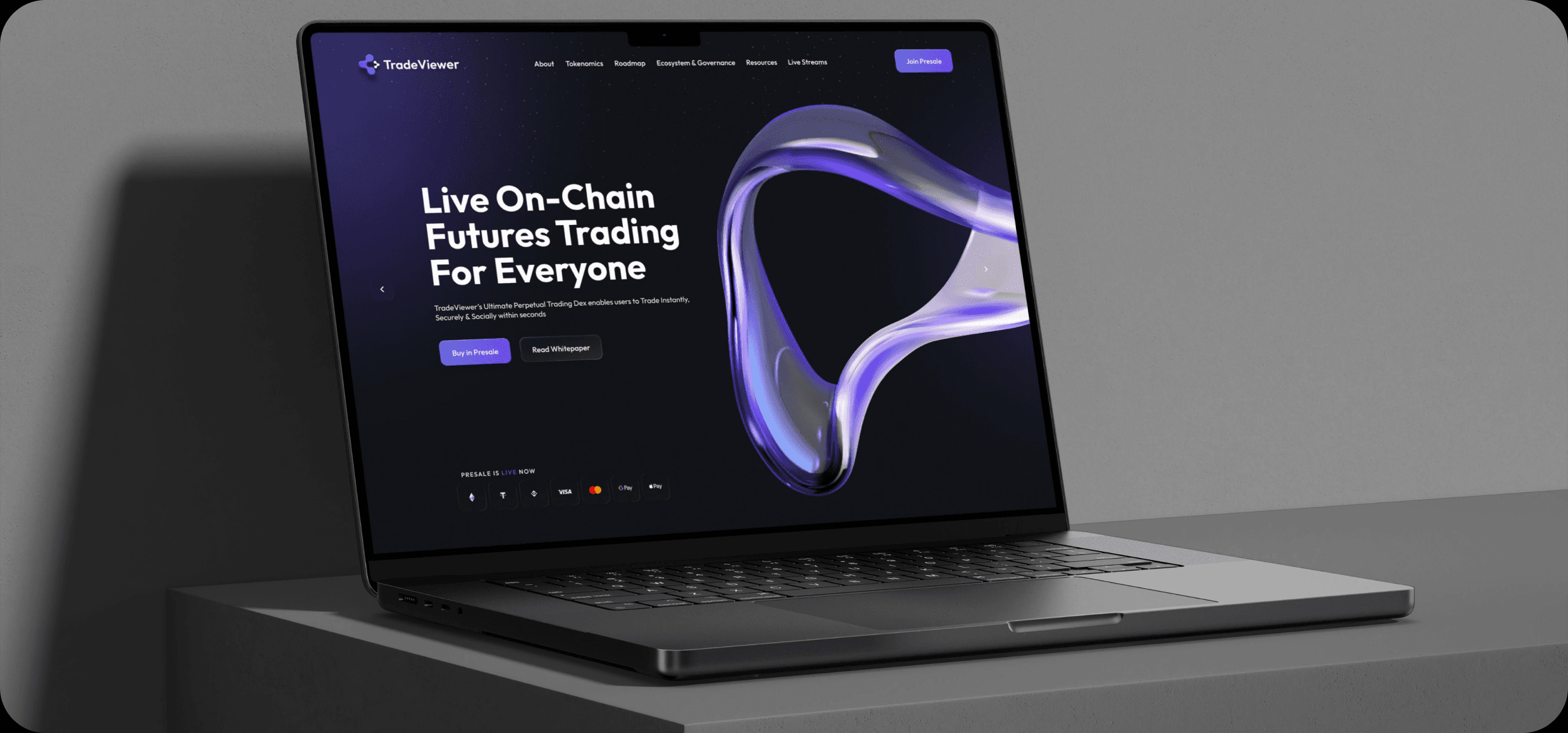 TradeViewer Web3 trading platformu sunumu