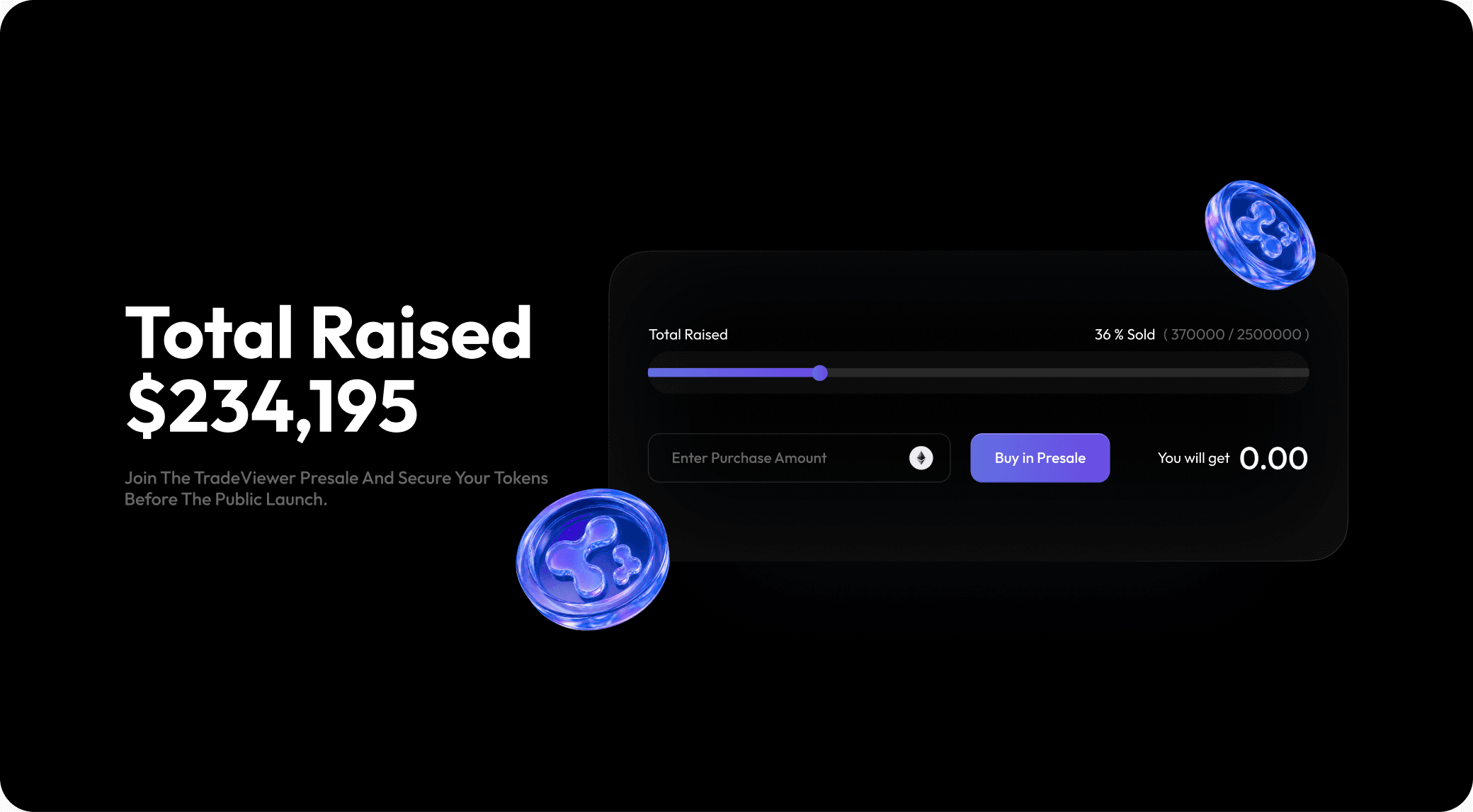 Presale Sürecinde Şeffaf Takip arayüz sunumu