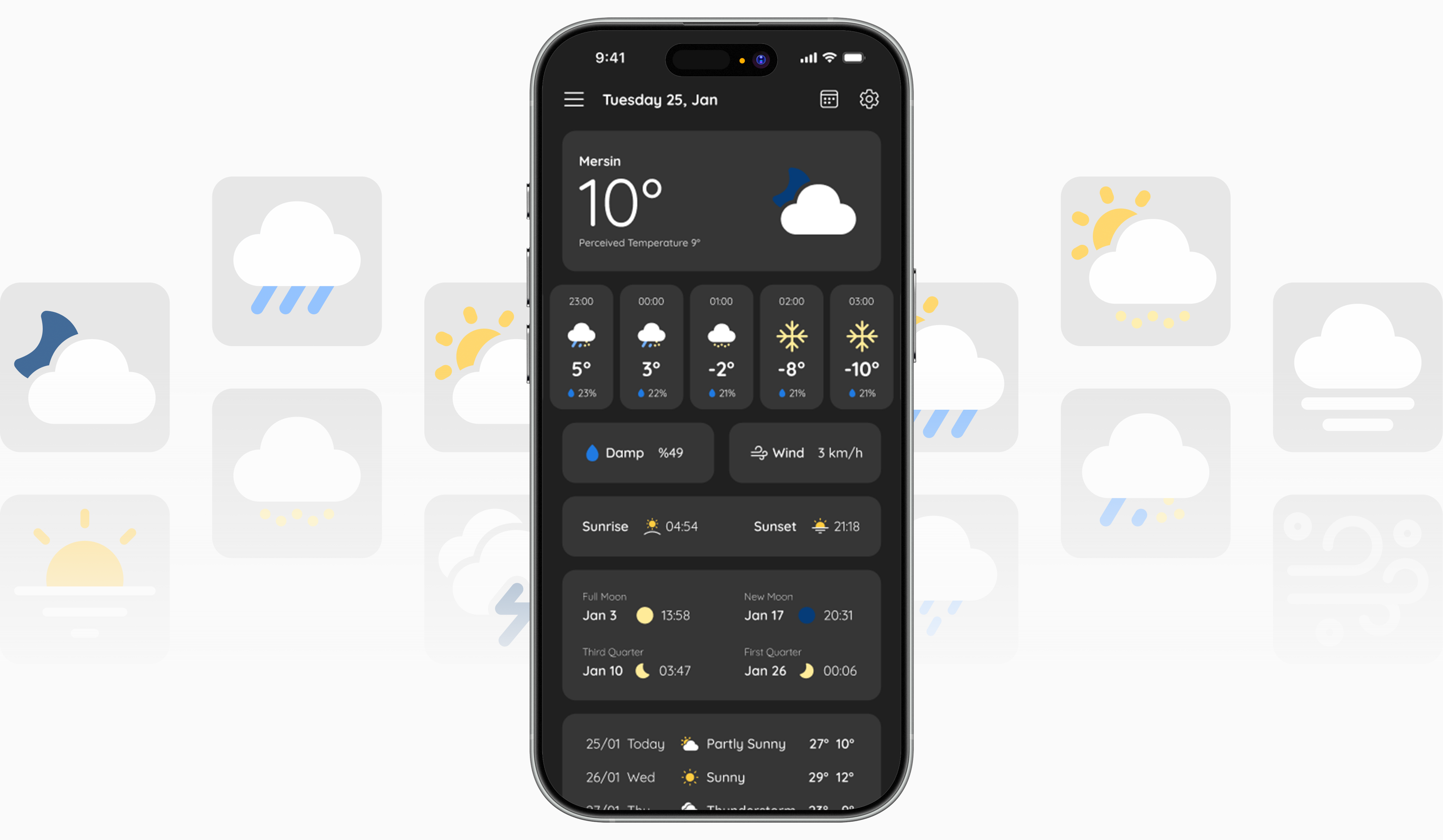 Cloudline hava durumu uygulaması sunumu